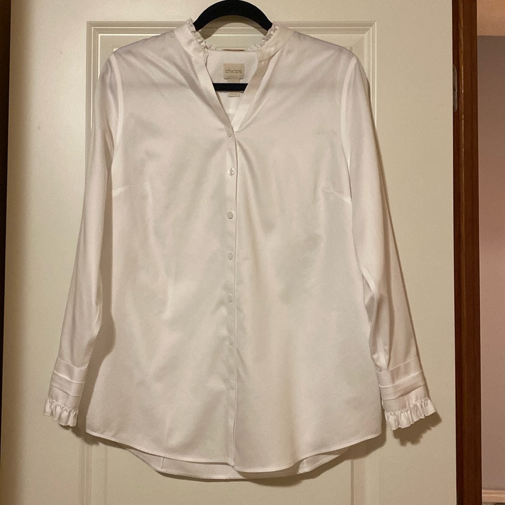 chico’s white button down shirt